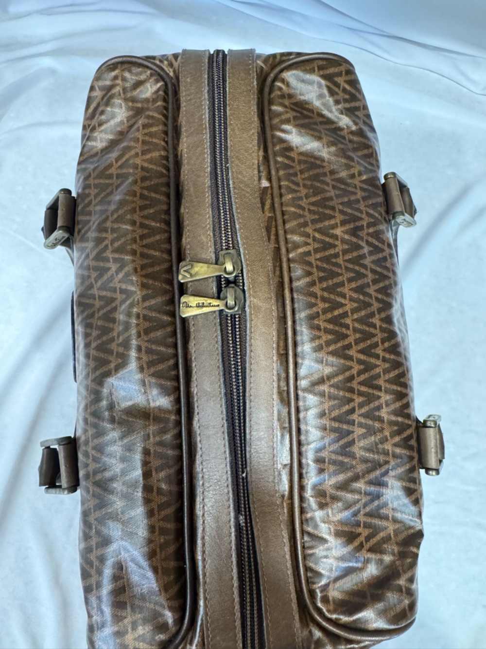 Vintage Mario Valentino Boston Travel Duffel Bag - Picture 3 of 11